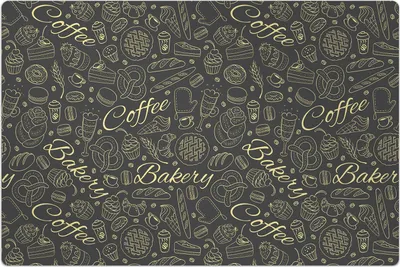 Produktbild von Küchenmatte 140x210 cm Vinylmatte Bodenmatte Dekoration - Bäckerei Brot Cafe