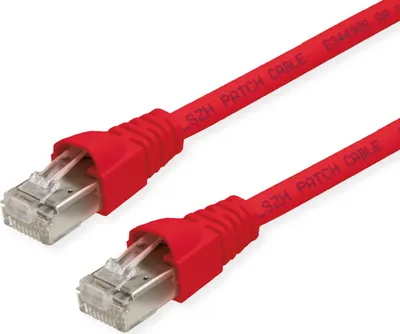 Image de Teleg "rtner Câble patch, cat.6A (profond), S/FTP, 10,0 m, rouge