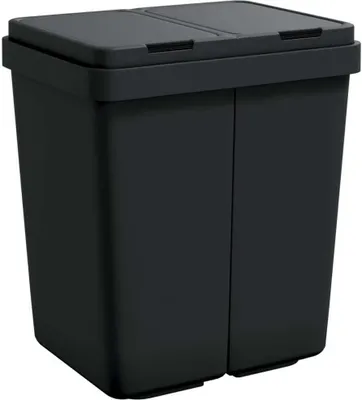 Obrázek produktu pro Dvojitý odpadkový koš antracitový 2 x 25 l