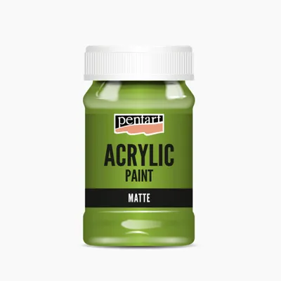 Zdjęcie produktu dla Farba akrylowa PENTART matowa, 100 ml, jabłkowa zieleń