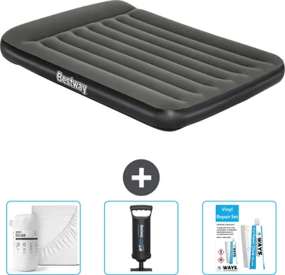 Produktbild von Bestway Luftmatratze - Französisches Bett - 137 x 191 x 30 cm - Grün - Im Lieferumfang enthalten Zubehör