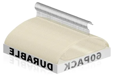 Produktbild von Kleiderbügel aus Samt in Beige, ultradünn und platzsparend, rutschfest, ohne Schulterabdrücke, geeignet für Pullover, Jacken, Hosen, Kleider und Hemden, 60 Stück