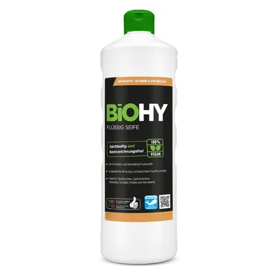 Produktbild von BiOHY Flüssig Seife, Flüssige Handseife, Gesichtsseife, Sensitive Waschlotion – 1 x 1 Liter Flasche
