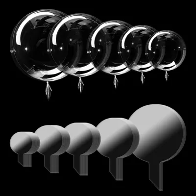 Productafbeelding van 60 Stuks Duidelijke Bobo Ballonnen - Diverse Maten