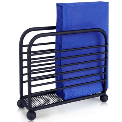 Immagine prodotto di Elegante porta tovaglioli in metallo nero