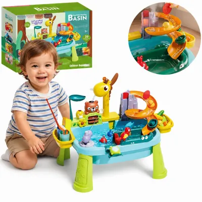 Productafbeelding van Woopie 4-in-1 watertafel visspel Gootsteenglijbaan Giraffe