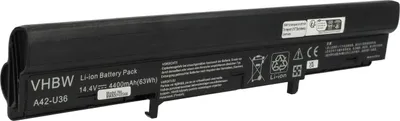 Produktbild von vhbw Akku Ersatz für Asus A41-U36, 4INR18/65-2, A42-U36, 4INR18/65 für Notebook (4400 mAh, 14,8 V, Li-Ion)