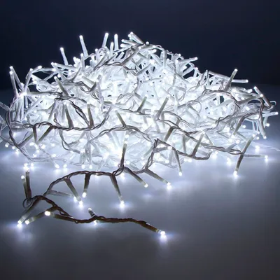 Image de Guirlande Led Clignotante 500 Led Blanc Froid, 16m - Lumineo