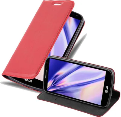 Produktbild von Cadorabo Hülle für LG G2 MINI Schutz Hülle in Rot Handyhülle Etui Case Cover Magnetverschluss