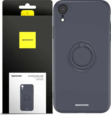 Produktbild von Spacecase Silikon Ring iPhone Xr schwarz