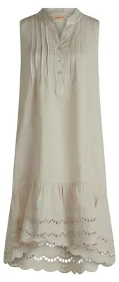 Produktbild von Ärmelloses Kleid Größe 38, knieumspielend, ausgestellt, V-Ausschnitt, Knopfleiste