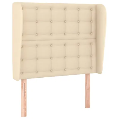 Immagine prodotto di vidaXL Testiera con orecchie in tessuto panna 103x23x118/128 cm