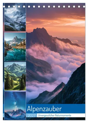 Produktbild von Alpenzauber (Tischkalender 2027 DIN A5 hoch), CALVENDO Monatskalender