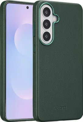 Zdjęcie produktu dla Accezz MagSafe Leather Backcover do Samsung Galaxy S26 Plus – Cedar Green