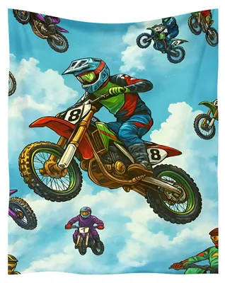 Obrázek produktu pro Mikroplyšová hřejivá deka barevná 150x200 cm - Motokros