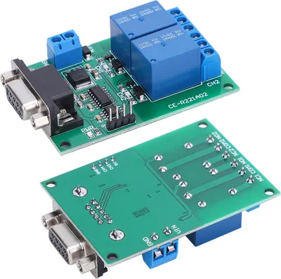 Image de 2 Channel Serial Port Relay Module RS232 UART Protocol DB9 Interface Remote Control Switch Board TB351