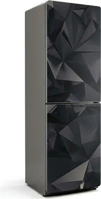 Produktbild von Abstraktes Dreiecksmuster – Magnetische Kühlschrank Abdeckung – Dekorfolie magnetisch Küche – Kühlschrank Magnet Deko – selbstklebende Magnettafel – Magnetfolie für Kühlschranktür – 60x190 cm