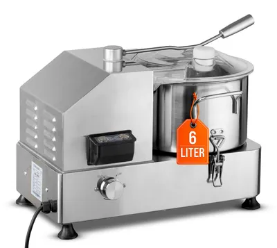 Produktbild von GastroHero Cutter ECO 6 Liter – leistungsstarker Edelstahl-Kutter für professionelles Schneiden & Zerkleinern
