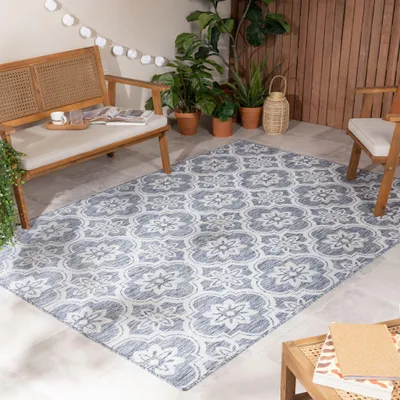 Zdjęcie produktu dla Volero - Dywan Zewnętrzny – Rio Flower Niebieski - 120x170cm