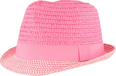 Knautschbarer Kinder-Sommerhut Trilby meliert von Hut Breiter in rosa