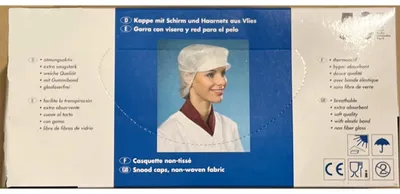 Image de Kappen mit Schirm und Haarnetz Vlies 30cm ws 50 St./Pack.