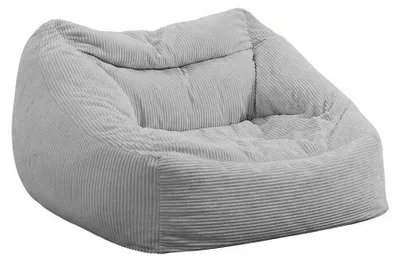 Produktbild von HOME DELUXE - Sitzsack COZY - Stoff: Samt Cord, Farbe: Hellgrau - Maße: 100 x 88 x 80 cm, inkl. Füllung I Sitzmöbel Bean Bag Sitzsäcke