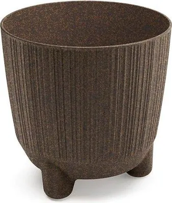 Immagine prodotto di Vaso da fiori 14,5 cm RYFO N ECO WOOD DRF150NW-4625W caffè plastica PROSPERPLAST