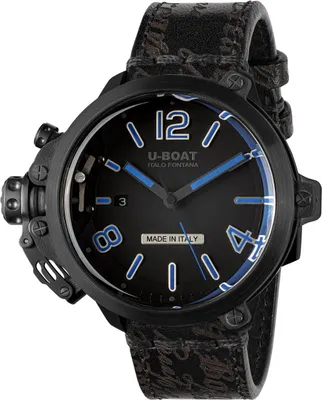 Image de U-Boat 8806 Capsule 50 mm PVD BK BL Montre automatique pour homme 10ATM