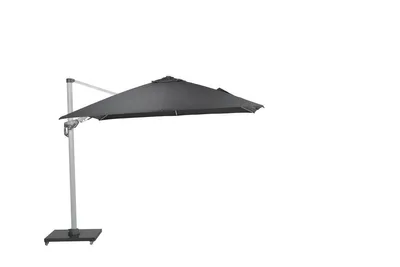 Productafbeelding van Hawaii zweefparasol Deluxe 300x300 wit/donkergrijs zonwering Garden Impressions