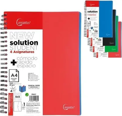 Image de Cahier A4/120K avec quatre intercalaires MIX