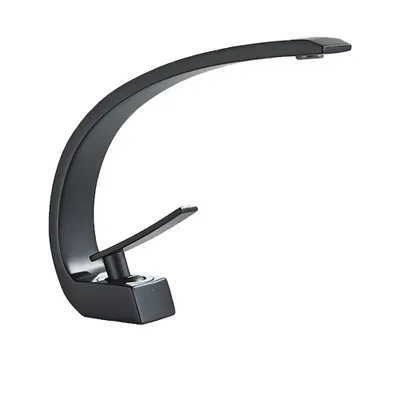 Produktbild von Waschbeckenarmatur, Einhebel, Aufsatzmontage, matte schwarz