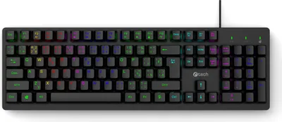 Zdjęcie produktu dla Klawiatura do gier C-TECH Riven (GKB-16), RGB, USB