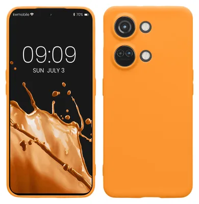 Produktbild von kwmobile Handyhülle für OnePlus Nord 3 5G Hülle - weiches Handy Silikon Case - Schutzhülle Cover - Fruity Orange