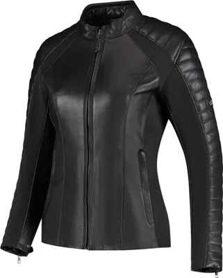 Produktbild von Rusty Stitches Donna Damen Motorrad Lederjacke, schwarz, 46