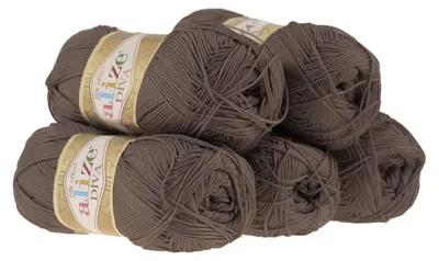 5 x 100g Strickgarn ALIZE DIVA  beigegrau