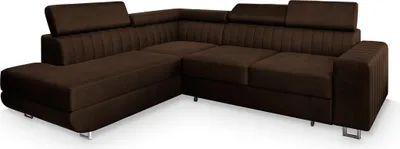 Produktbild von Masseno Ecksofa NOLA L-S mit Schlaffunktion L-Form, Sofa mit Bettkasten, Wohnzimmersofa, Couch, Soffa, Bettsofa, Couchgarnitur- Braun, MONOLITH 29