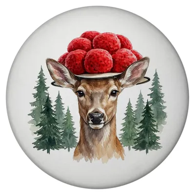Produktbild von Reh mit Bollenhut Magnet Schwarzwald Motiv