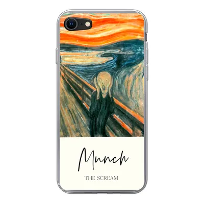 Produktbild von MuchoWow® Handyhülle Schutzhülle Hülle für iPhone 7 Der Schrei - Edvard Munch - Alte Meister Silikon Softcase Handy Hülle - Kartenhalter