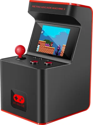 My arcade, Mini Arcade Spielkonsole Machine X Retrogaming tragbar, Schwarz / Rot
