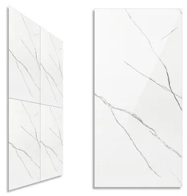 Obrázok produktu pre ISOISL nástenné panely, 120 × 60 cm, vzhľad bieleho mramoru – sada 4 kusov, kompozitný materiál