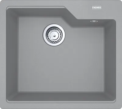 Immagine prodotto di FRANKE URBAN UBG 610-56 lavello in STONE GREY con manopola di comando eccentrica in acciaio inox / dimensioni del foro 540 x 480 mm R15 / lavello in granito
