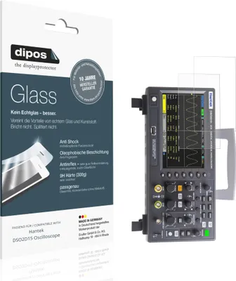 Produktbild von 2x Schutzfolie für Hantek DSO2D15 Oscilloscope matt - Anti-Shock 9H Folie dipos Glass Kunststoffglas