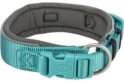 Produktbild von TRIXIE Premium Halsband, extra breit - aqua/grafit - 46–55 cm/50 mm