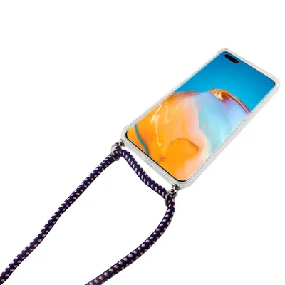 Produktbild von Handykette für Huawei P40 - Smartphone Necklace Hülle mit Band - Schnur mit Case zum umhängen in Violett