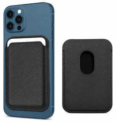 Image de INF Porte-carte magnétique en cuirPolyuréthanepour iPhone série 12/13 Noir