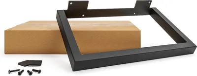 Obrázok produktu pre HEVVA - 20 cm vysoké nábytkové nožičky GRAZ - hĺbka 45 cm, čierne, 1 kus