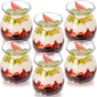 Obrázok produktu pre Orion | Dezertné a jogurtové tégliky - s viečkom - 160 ml - 6 kusov - Transparentné - Okrúhle
