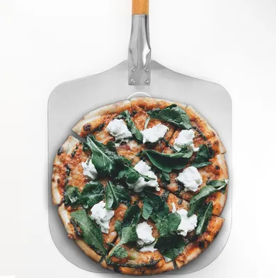 Produktbild von Pizzaschep  Aluminium Buchenholz 67 cm Länge - Ideal für Pizzen Flammkuchen Brot