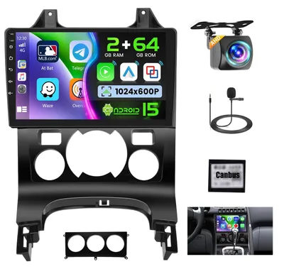 Immagine prodotto di Autoradio Android da 9 pollici con touchscreen - Compatibile con Apple CarPlay e Android Auto (connessione wireless)
