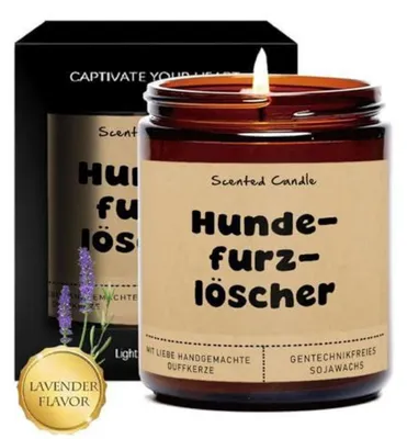 Produktbild von Duftkerze Lavendel Sojawachs im Glas Rauchfrei Geschenkidee